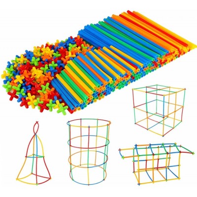 Straw Constructor Building Blocks Toys For Kids Colorful Plastic Toys Gift For Boys Girls Party