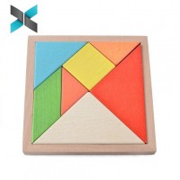 Hot Sale Educational Wooden Toys Intellectual Wooden Tangram Puzzle for Children