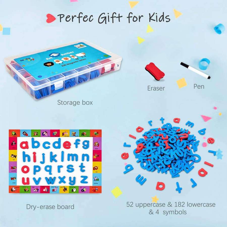 Foam Alphabet ABC Magnets Toy Set for Preschool Kids Learning Spelling